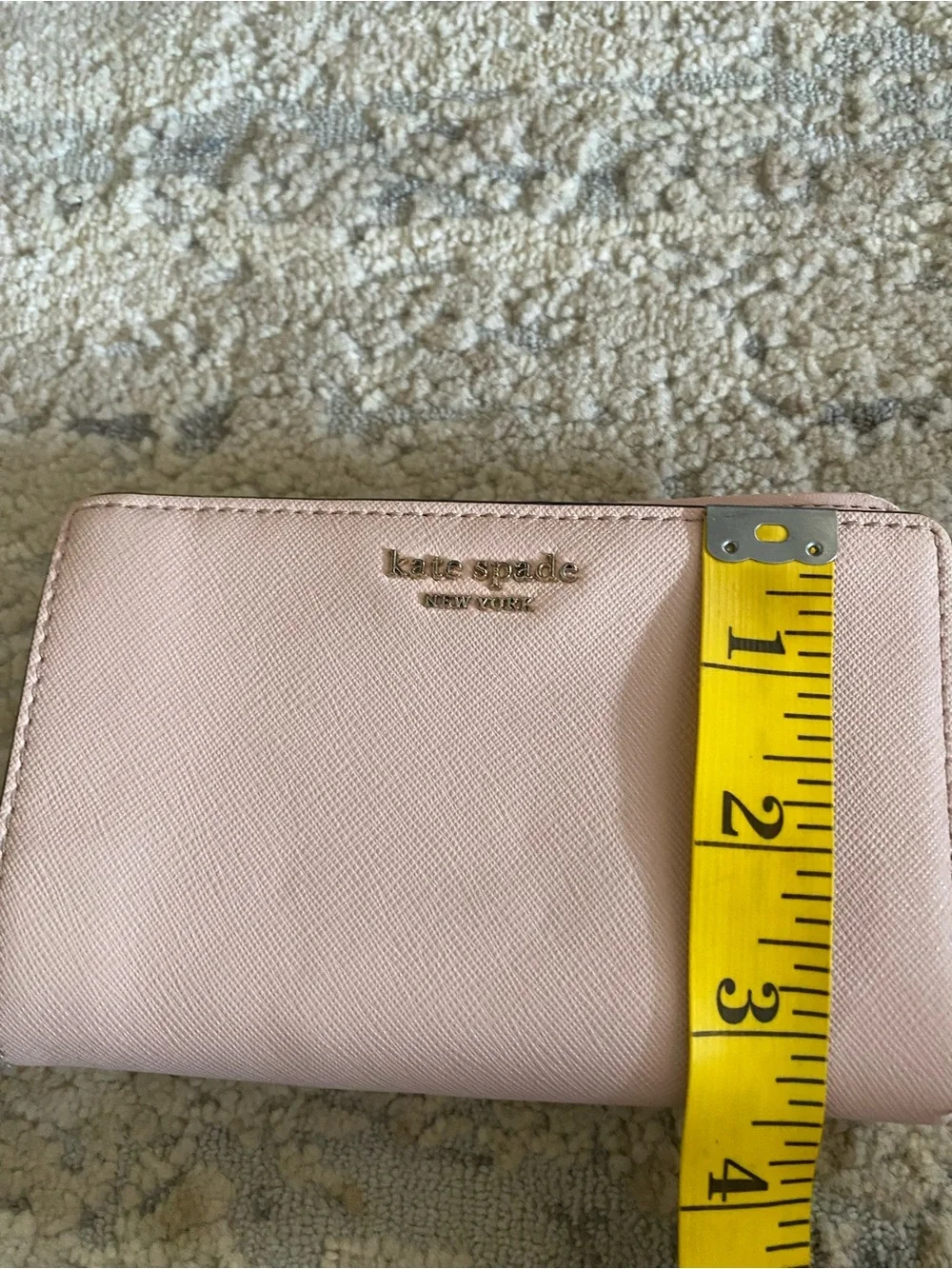 kate spade Pale Pink Leather Snap Closure Wallet Bifold